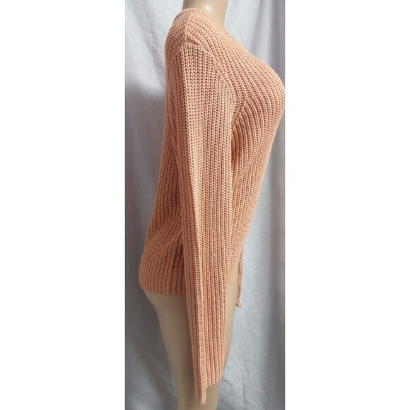 ANN TAYLOR DARK PEACH RIBBED KNIT CASUAL CAREER COTTON WARM SWEATER SIZE: M NWT - Picture 4 of 4